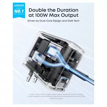 Anker B121BGZ1 strāvas adapteris, pelēks