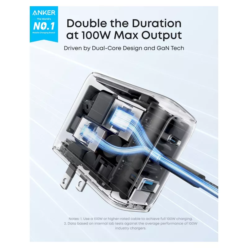 Anker B121BGZ1 strāvas adapteris, pelēks