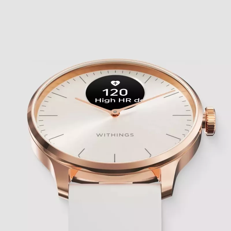 Hibrīda viedpulkstenis Withings ScanWatch Light zelts balts