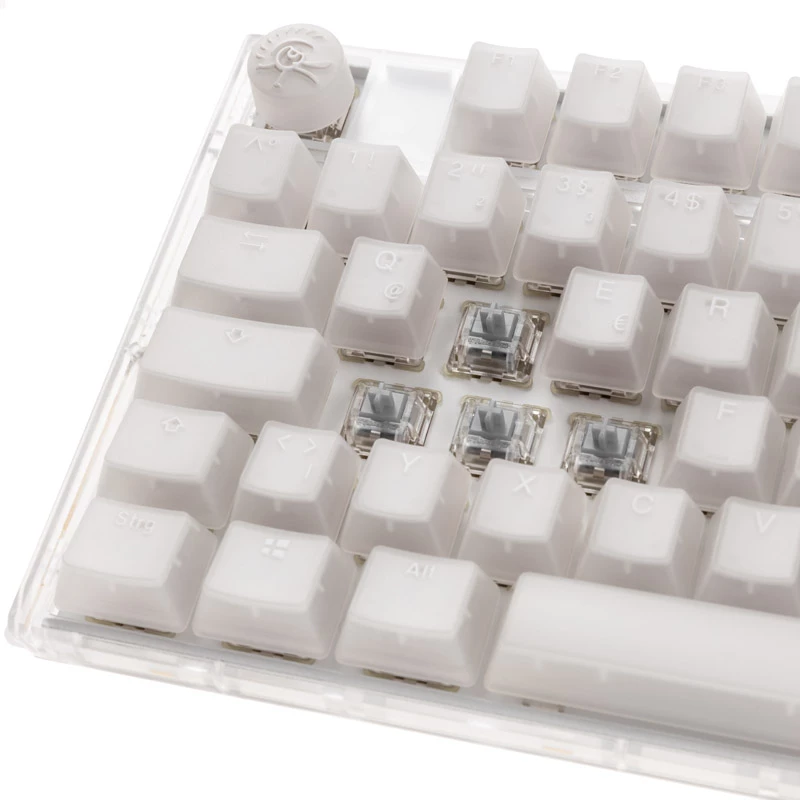 Ducky One 3 RGB tastatūra spēlēm, USB, QWERTY, ASV angļu, balta