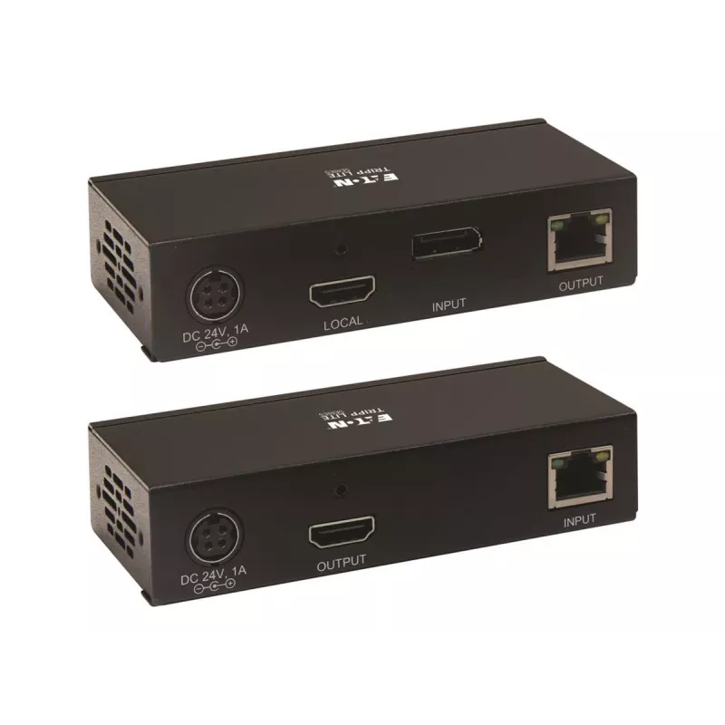 Eaton Tripp Lite Series DisplayPort uz HDMI pagarinātāja komplekts pa Cat6 ar KVM atbalstu, 4K 60Hz, 4:4:4, USB, PoC, HDCP 2.2, līdz 230 pēdām, TAA - Paplašinājums video/audio, HDMI, Di