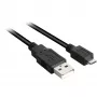 USB 2.0 kabelis, USB-A spraudnis > Micro-USB spraudnis (melns, 2,0 metri)