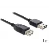 USB kabelis DeLOCK EASY-USB 2.0-A 1m Melns