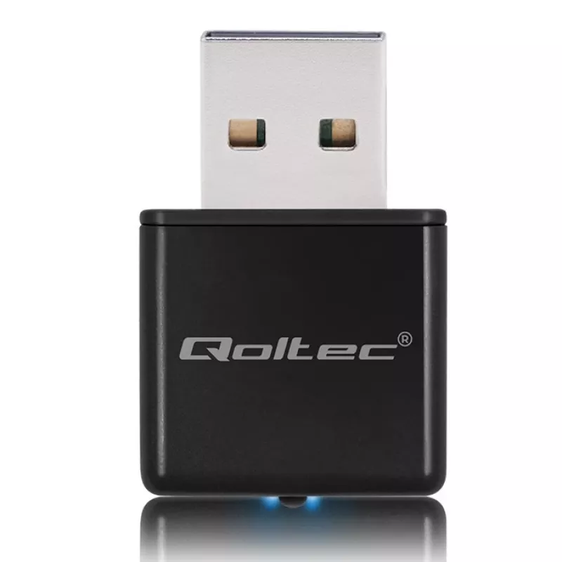 Wi‑Fi USB adapteris QOLTEC NANO 56986 — mini N, USB 2.0, 802.11n
