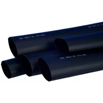 3M TE100037569 - Termo saraušanās caurule - Melna - 100 cm - 1,2 cm - 135 °C