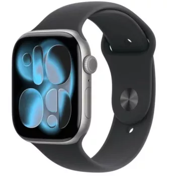 Pulksteņa sērija 11 GPS+Cellular 46mm Space Grey Alumīnija korpuss ar Black Sport Siksniņu - M/L