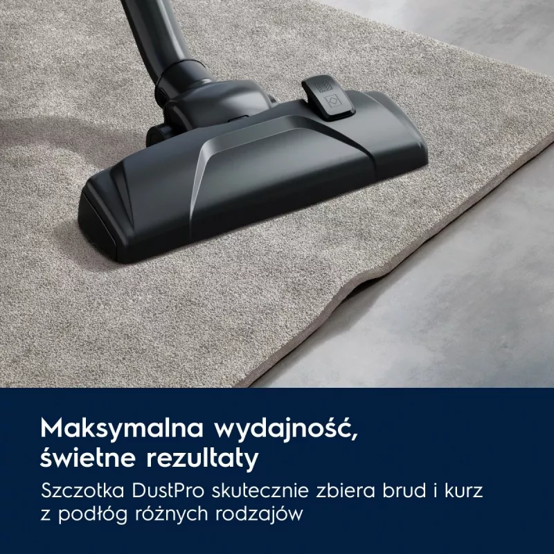 Electrolux EB31C1DB cilindriskais putekļsūcējs 750W, 3 L putekļu maiss, HEPA filtrs, teleskopiska tērauda caurule