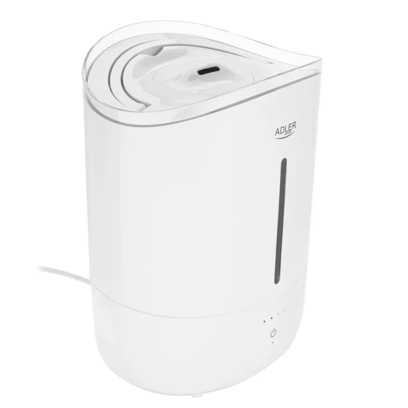 Adler gaisa mitrinātājs | AD 7971 | 30 W | Ūdens tvertnes tilpums 5 L | Ultraskaņas | Mitrināšanas jauda 100-250 ml/h | Balts