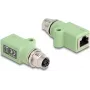 DeLOCK 60681 M12 RJ45 zaļš savienotājs M12 RJ45 zelta pārklājums
