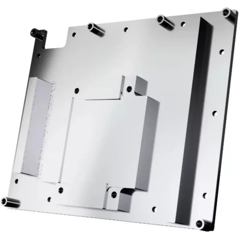 Backplate Alphacool 10260 Aluminium Chrome Copper Melns 154mm