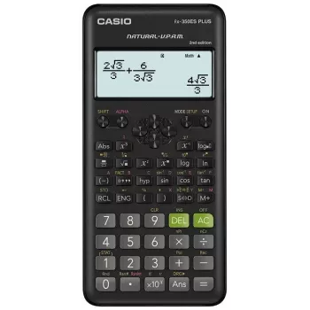 Zinātniskais kalkulators CASIO FX-350ES Plus 2nd, kabatas, 2 rindu displejs, 12 cipari, baterija, melns, 162×77×11 mm