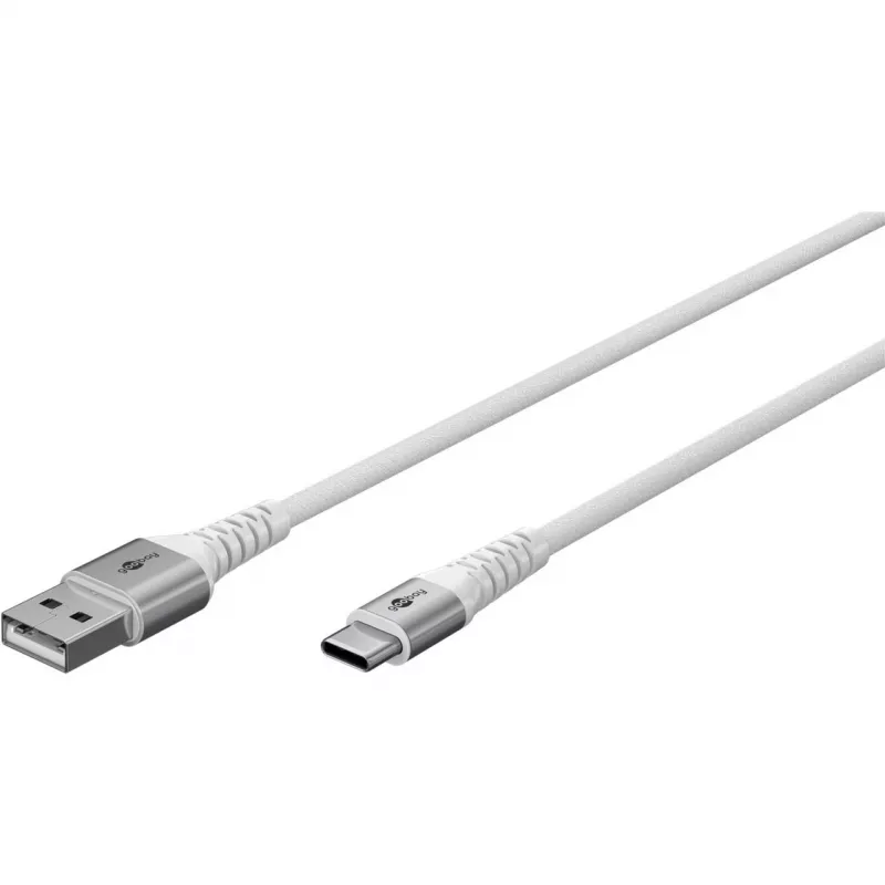 Goobay 74531 USB kabelis balts