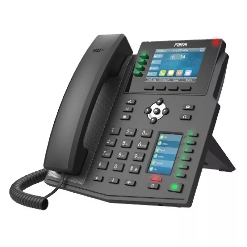 IP tālrunis Fanvil X5U melns 16 līnijas LCD Wi-Fi vadu klausule