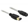FireWire kabelis DeLOCK 82595 1m pelēks vīrišķais/vīrišķais