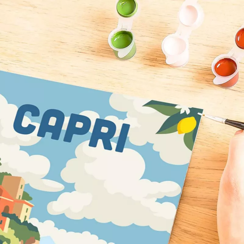 Gleznošanas komplekts Ravensburger CreArt Capri – audekla gleznošanas komplekts