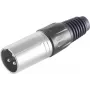 XLR savienotājs ShiverPeaks BS55002-R – 3 kontaktu, sarkans metāla korpuss