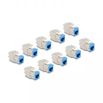 DeLOCK keystone modulis 88113 Plakans RJ-45 Zils 10 gab.