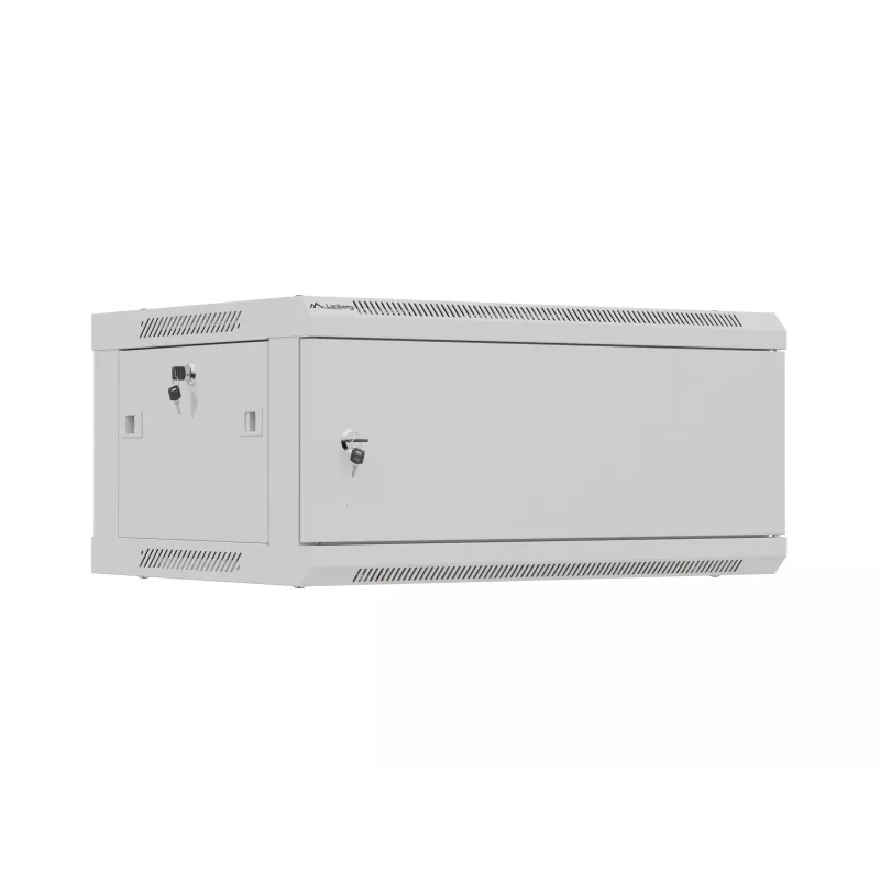 Piestiprināms 19 collu montāžas skapis LANBERG WF01-6404-00S 4U 600×450 mm, pelēks