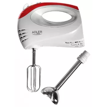 Adler AD 4212 rokas mikseris sarkans, balts