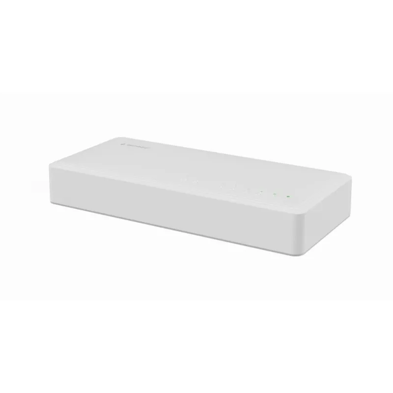 Nepārvaldāms slēdzis GEMBIRD NSW-G8-01 — 8× Gigabit Ethernet (10/100/1000), Balts, līdzstrāva 5 V