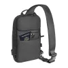 Crossbody soma Tomtoc Navigator-T24 S — melna, kompakta ikdienas nēsāšanai