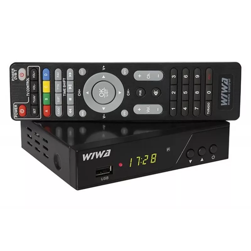 Virszemes HD digitālais TV uztvērējs WIWA H.265 PRO DVB-T/DVB-T2 — Full HD, H.265, HDMI, SCART, USB, ierakstīšana