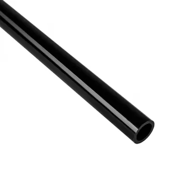 BitsPower Crystal Link caurule 16/14 mm — stingra PETG dzesēšanas šķidruma caurule, 1000 mm, melna