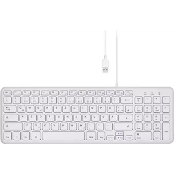 Perixx PERIBOARD-213 DE W USB klaviatūra vācu, QWERTZ balta (11960)