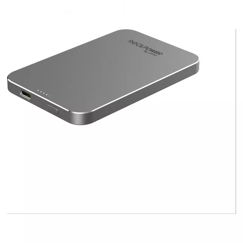 RealPower Powerbank PB-5000 MAG pelēka 5.000mAh