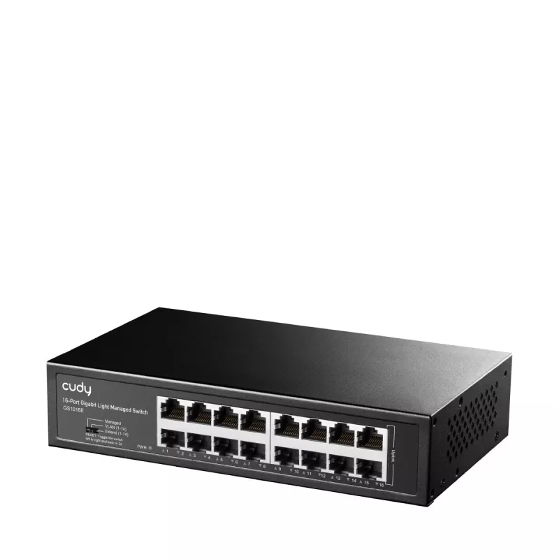 Cudy GS1016E 16 portu Gigabit Ethernet pārvaldāms komutators, 16× 10/100/1000 Mbps