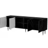 Chest of drawers cama meble Cama 4D MOUNTAIN 204x40x72 cm — Melns & gold, MDF/particle board