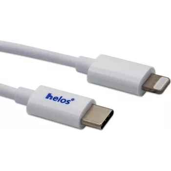 USB-C uz Lightning kabelis helos 718011 — 1 m, balts, datu sinhronizācija un uzlāde