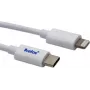 USB-C uz Lightning kabelis helos 718011 — 1 m, balts, datu sinhronizācija un uzlāde