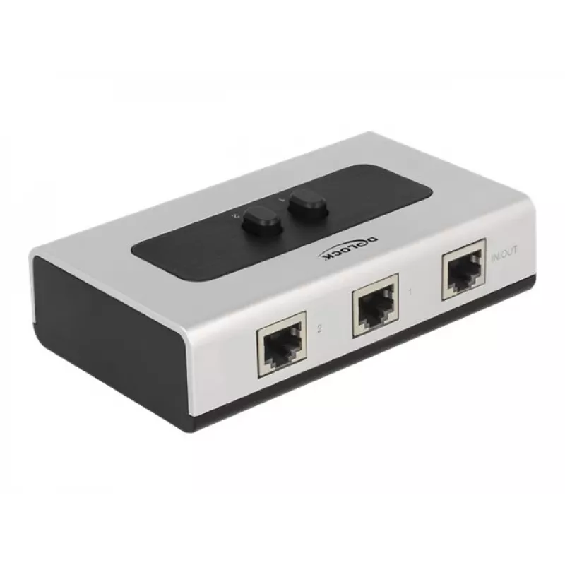 Hub DeLOCK 87673 1000 Mbit/s Melns Pelēks