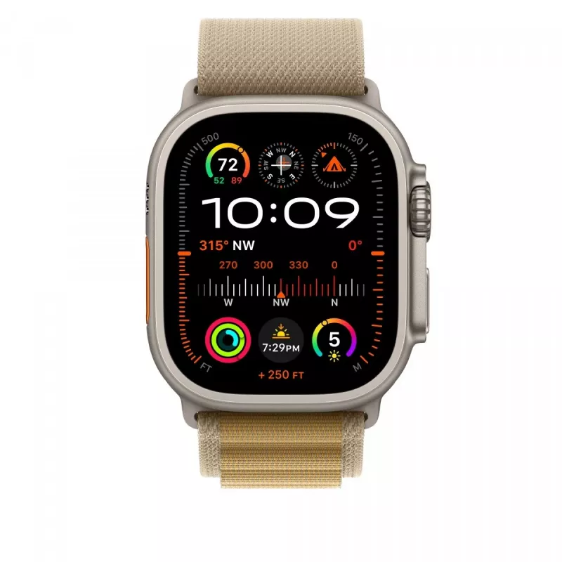 Apple 49mm iedeguma Alpu cilpa, liela, dabīgā titāna apdare