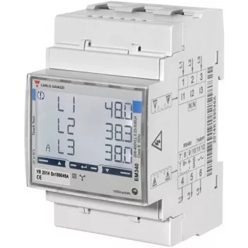 Carlo Gavazzi | Viedais elektroenerģijas skaitītājs, 3 fāzes, līdz 65A | EM340 MID sertifikāts