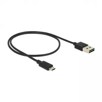 USB kabelis DeLOCK 83845 USB 2.0 0,5 m USB A Micro-USB B Melns