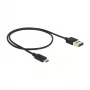 USB kabelis DeLOCK 83845 USB 2.0 0,5 m USB A Micro-USB B Melns