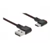 USB kabelis DeLOCK EASY-USB 2.0 Type-A vīrieša uz Type-C vīrieša 0.5m melns