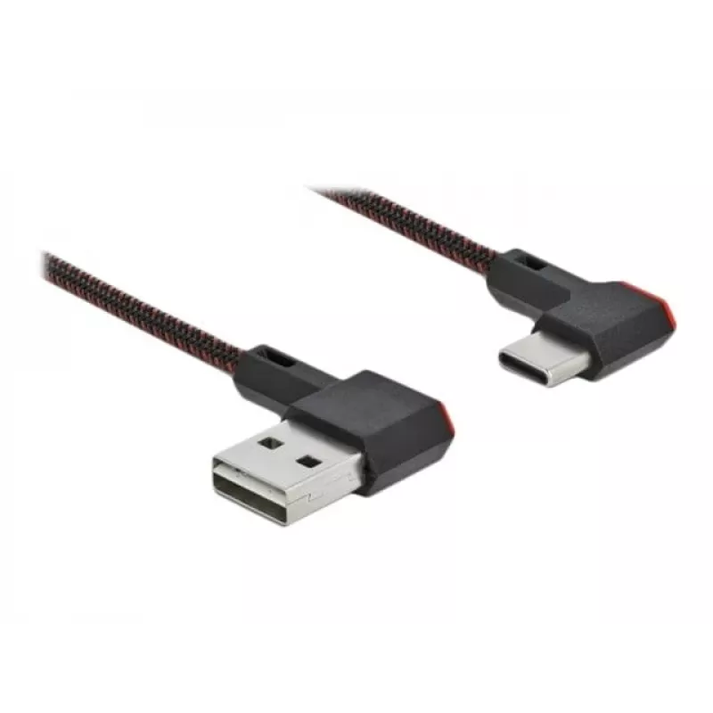 USB kabelis DeLOCK EASY-USB 2.0 Type-A vīrieša uz Type-C vīrieša 0.5m melns