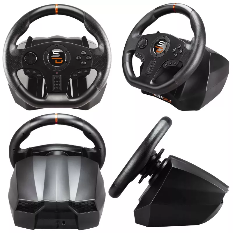 Subsonic SA5595-PC spēļu kontrolieris melns USB stūre + pedāļi