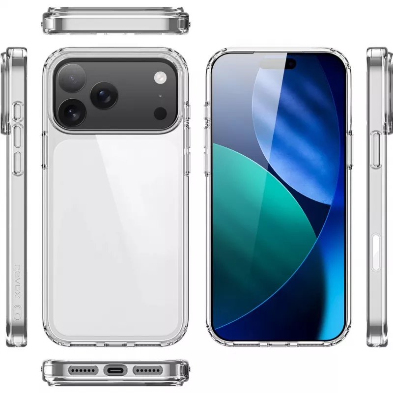 Nevox StyleShell SHOCKFlex - iPhone 17 Pro 6.3 , caurspīdīgs