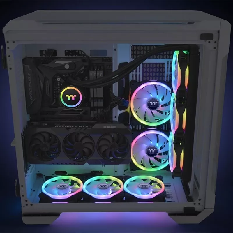 Thermaltake SWAFAN 14 RGB ventilators, 14 cm, melns, 500–2000 RPM