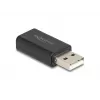 DeLOCK kabeļa savienotājpārejas adapteris USB 2.0 Type-A 3,5 mm 4 kontaktu Melns 68001
