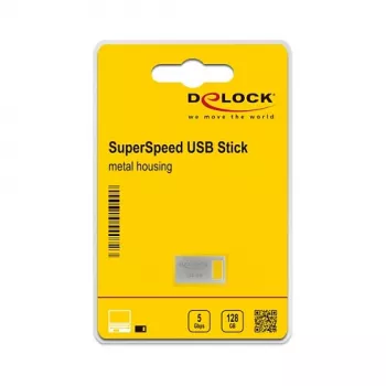 USB zibatmiņa DeLOCK 128 GB USB Type-A 3.2 1. paaudze metāla korpusā