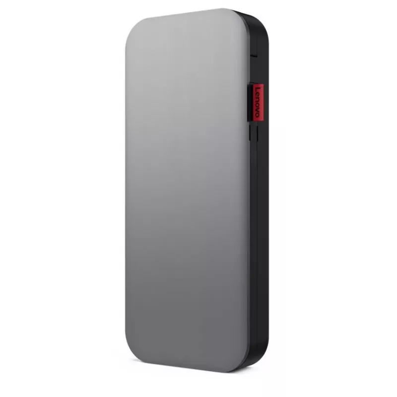 Lenovo Go USB-C klēpjdatora ārējais akumulators (20 000 mAh), litija jonu, melni pelēks, USB A un C tipa