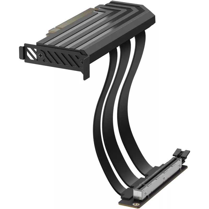 PCIe 5.0 Hyper Riser, pagarinājuma kabelis melns, 20cm