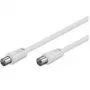 Wentronic Goobay antenas savienojuma kabelis, 100% ekranēts, balts, 5 m - Coax spraudnis Koax ligzda (50720)