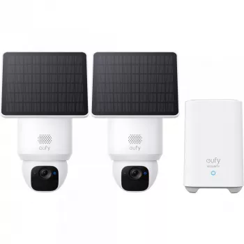 Eufy SoloCam E30 (2 iepakojumi) + Homebase 2 kupolveida IP drošības kamera āra lietošanai 2048 x 1080 pikseļi stiprinājums pie sienas