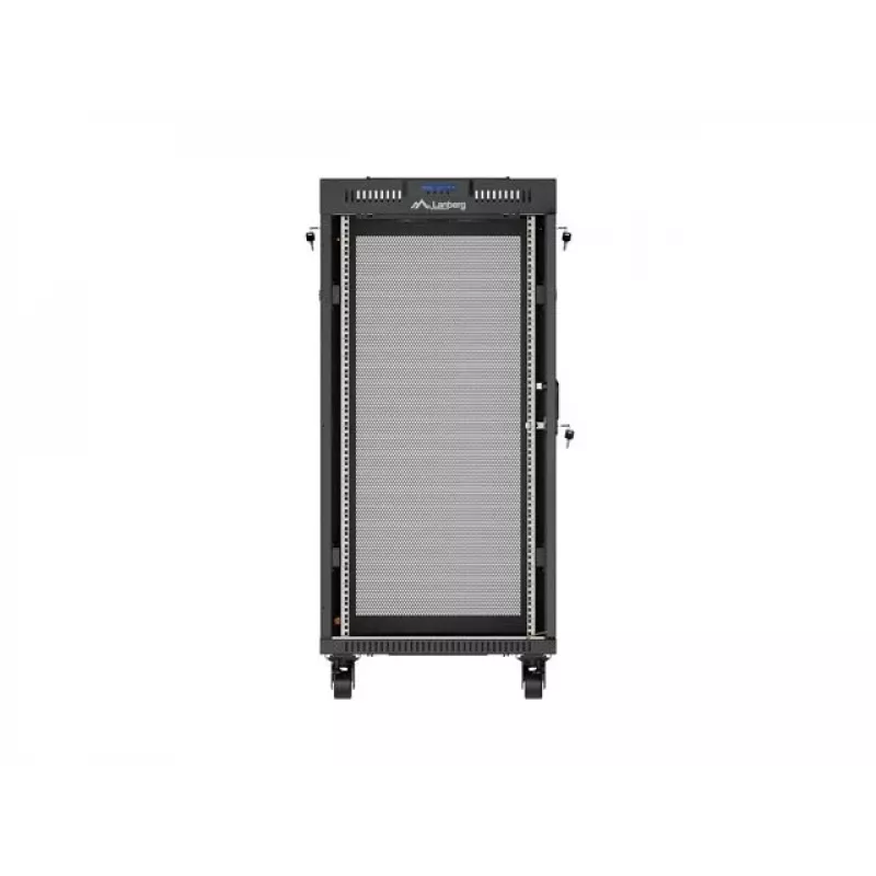 Rack cabinet LANBERG FF01-6624-23BL 24U freestanding 19 inch 600×600 mm IP20 Melns
